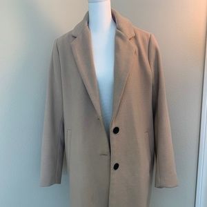 Long Blazer Jacket Sesame Beige - Size Large